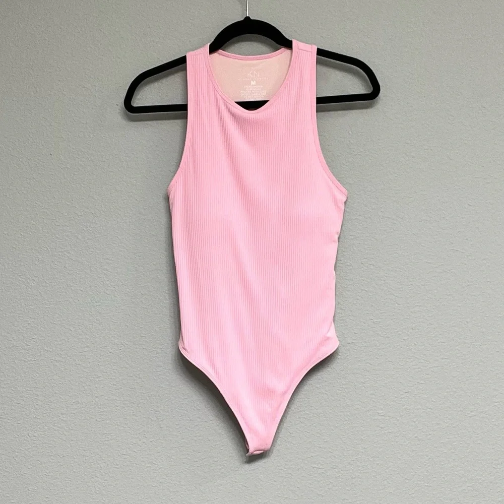 Pink Ribbed KlassyNetwork Bodysuit - Picture 1 of 7